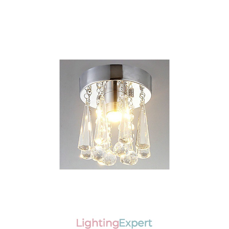 1 Light Semi Flush Mount in Crystal