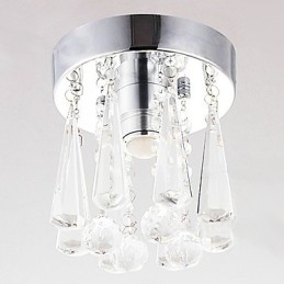 1 Light Semi Flush Mount in Crystal