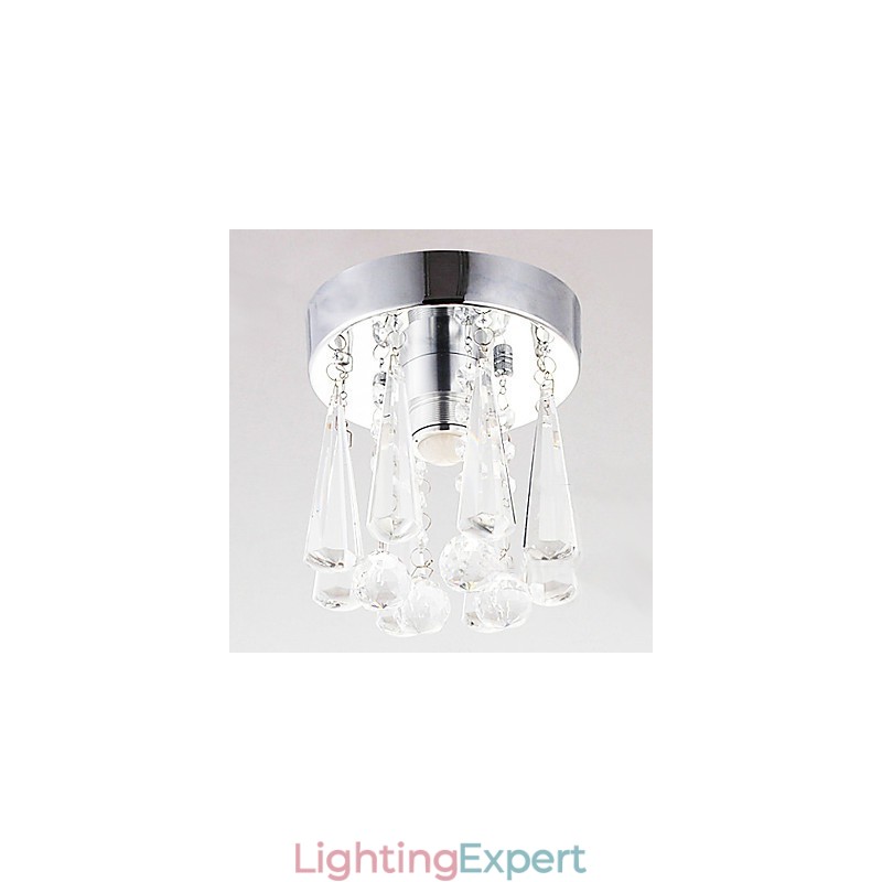 1 Light Semi Flush Mount in Crystal