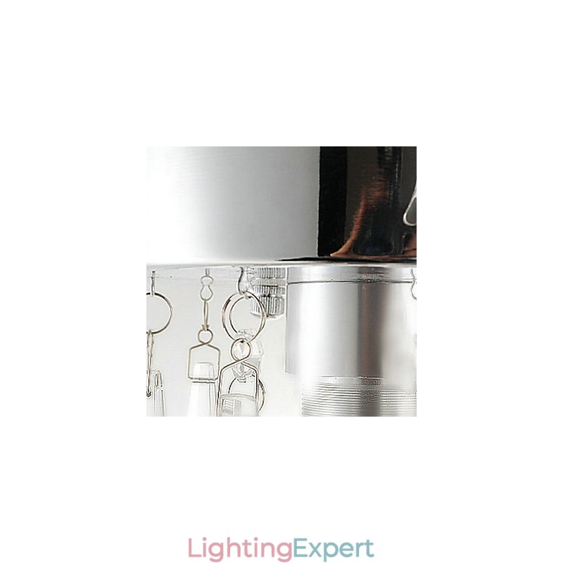1 Light Semi Flush Mount in Crystal