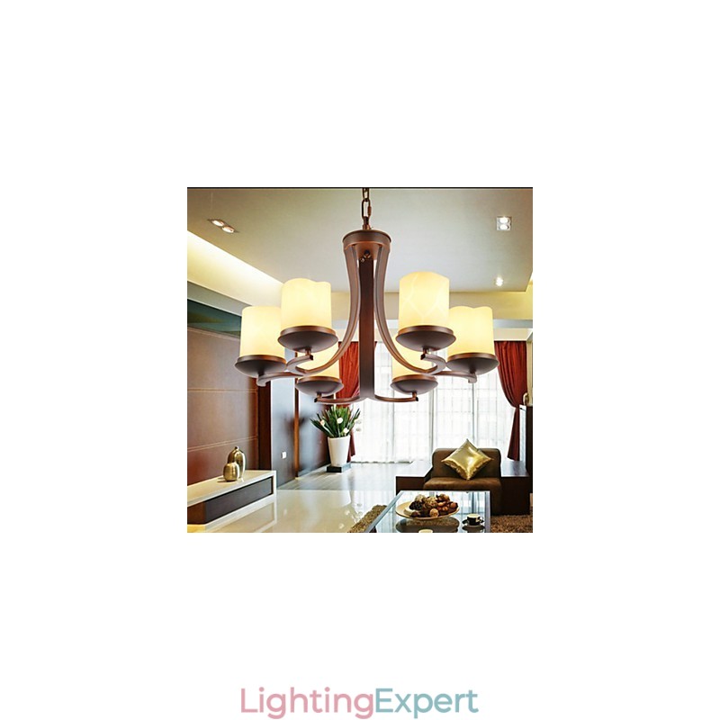 Traditional Classic Retro Mini Style Painting Metal Chandelier