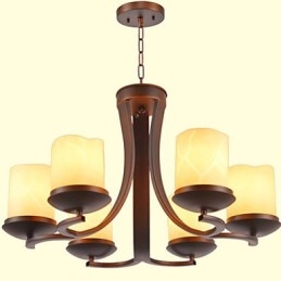Traditional Classic Retro Mini Style Painting Metal Chandelier