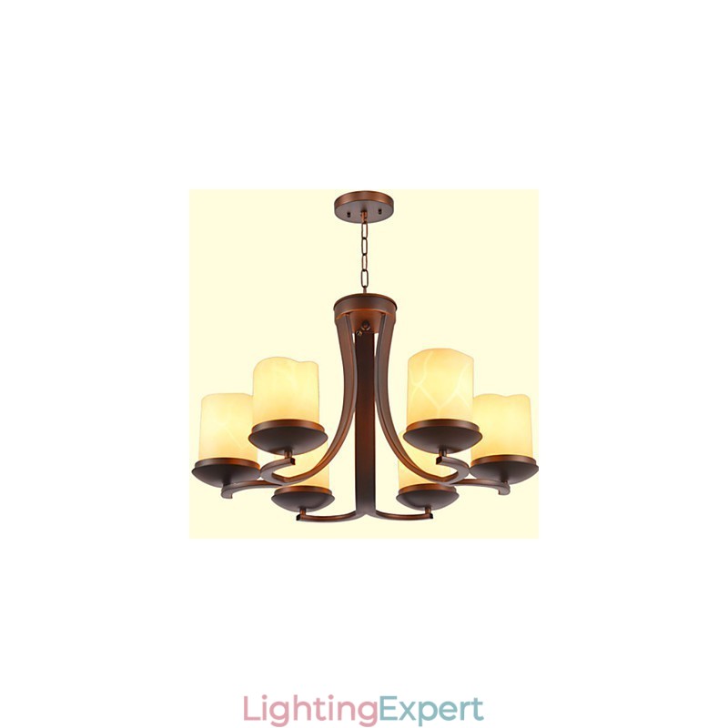 Traditional Classic Retro Mini Style Painting Metal Chandelier