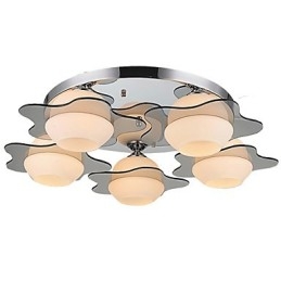 Modern Ceiling Light Flush Mount 5 Lights Contemporary Metal