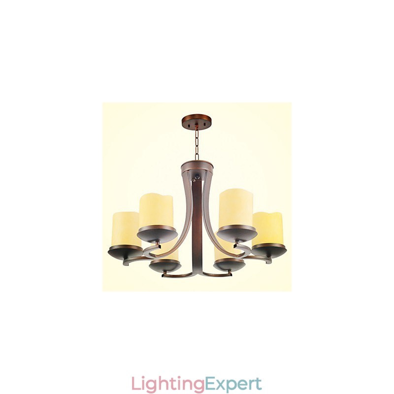 Traditional Classic Retro Mini Style Painting Metal Chandelier