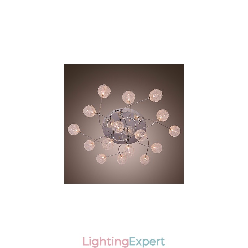 G4 Iron Flush Mount Light with Aluminum Shades