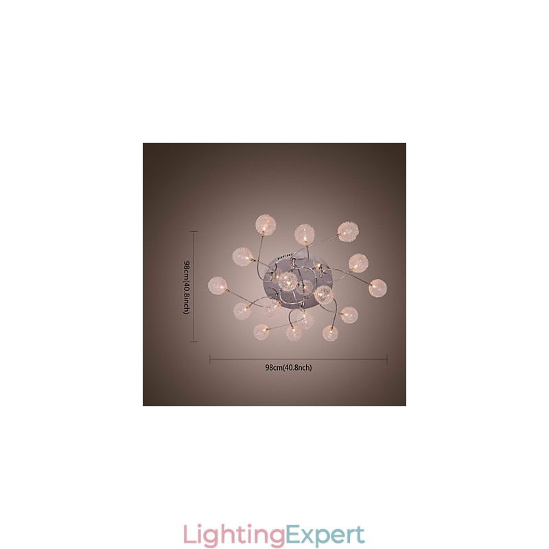 G4 Iron Flush Mount Light with Aluminum Shades