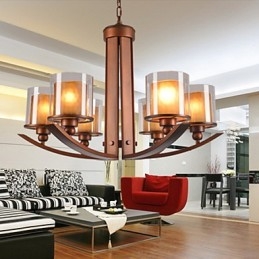 Traditional Classic Retro Mini Style Painting Metal Chandelier