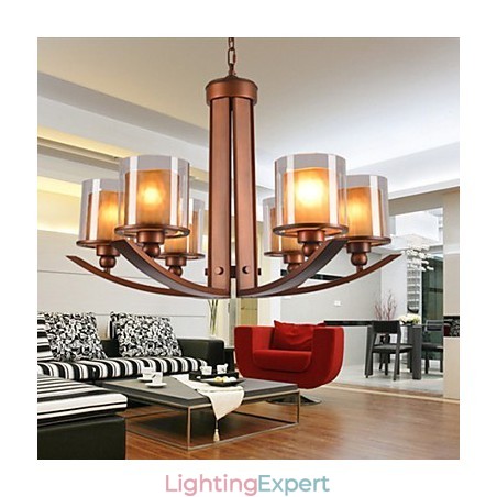 Traditional Classic Retro Mini Style Painting Metal Chandelier