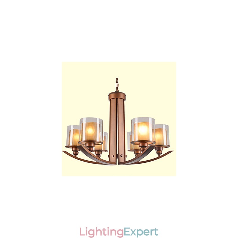 Traditional Classic Retro Mini Style Painting Metal Chandelier