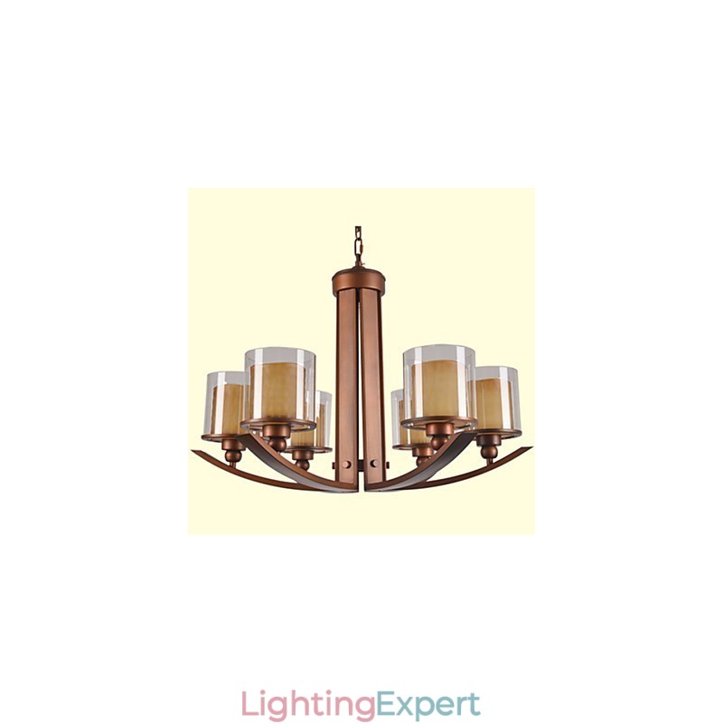 Traditional Classic Retro Mini Style Painting Metal Chandelier