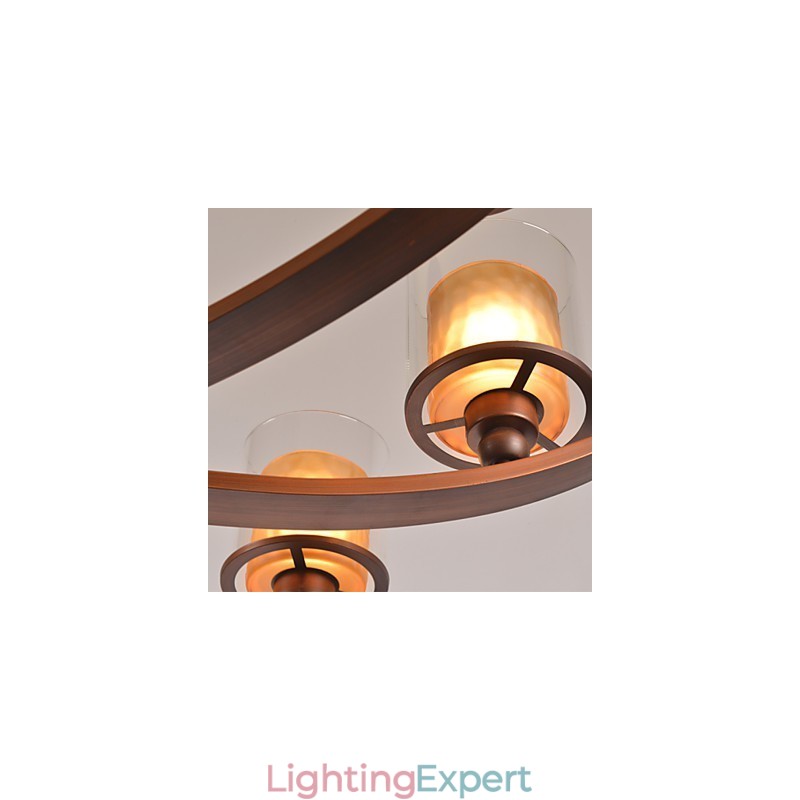 Traditional Classic Retro Mini Style Painting Metal Chandelier