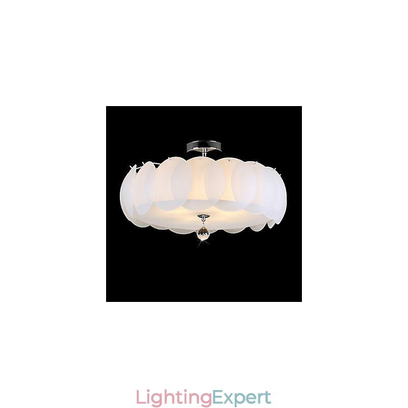 5 Light Glass Chandelier Modern Pendant Light Family