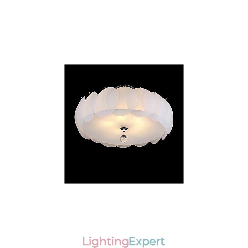5 Light Glass Chandelier Modern Pendant Light Family