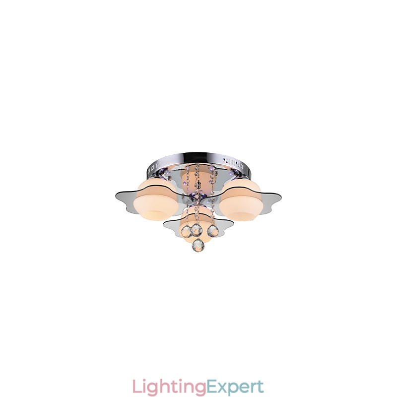 Remoter Control Flush Mount Modern Contemporary 3 Lights with Red Blues