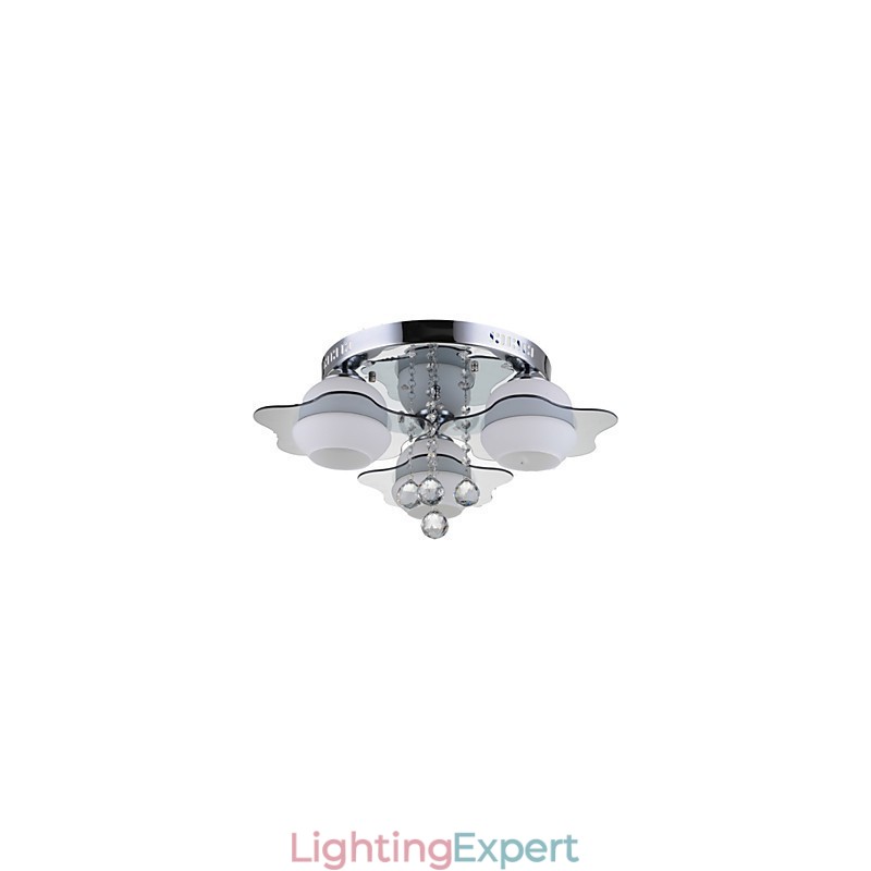 Remoter Control Flush Mount Modern Contemporary 3 Lights with Red Blues