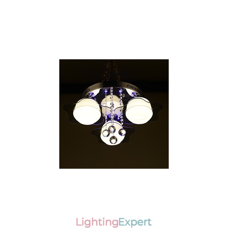 Remoter Control Flush Mount Modern Contemporary 3 Lights with Red Blues