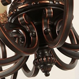 Vintage Country Island Painting Metal Chandelier Flush Mount