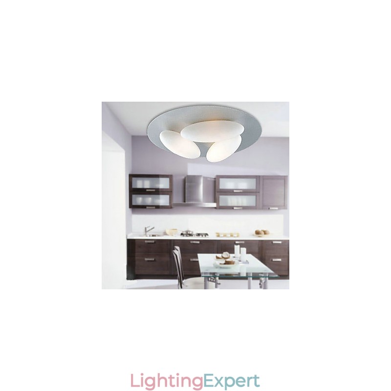 Modern Flush Mount with 3 Lights (G9 Bulb Base)