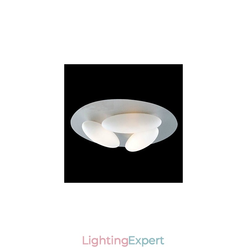 Modern Flush Mount with 3 Lights (G9 Bulb Base)