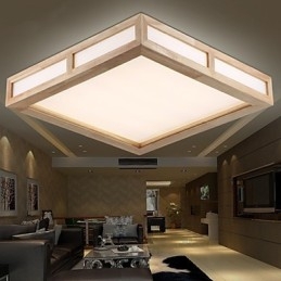 Flush Mount Mini Style Modern Contemporary Wood Bamboo