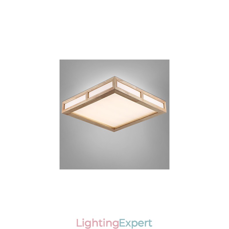 Flush Mount Mini Style Modern Contemporary Wood Bamboo