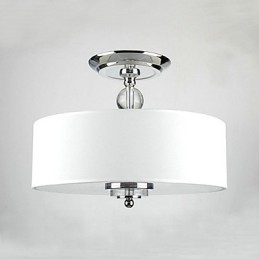 Traditional Classic Chrome Metal Flush Mount
