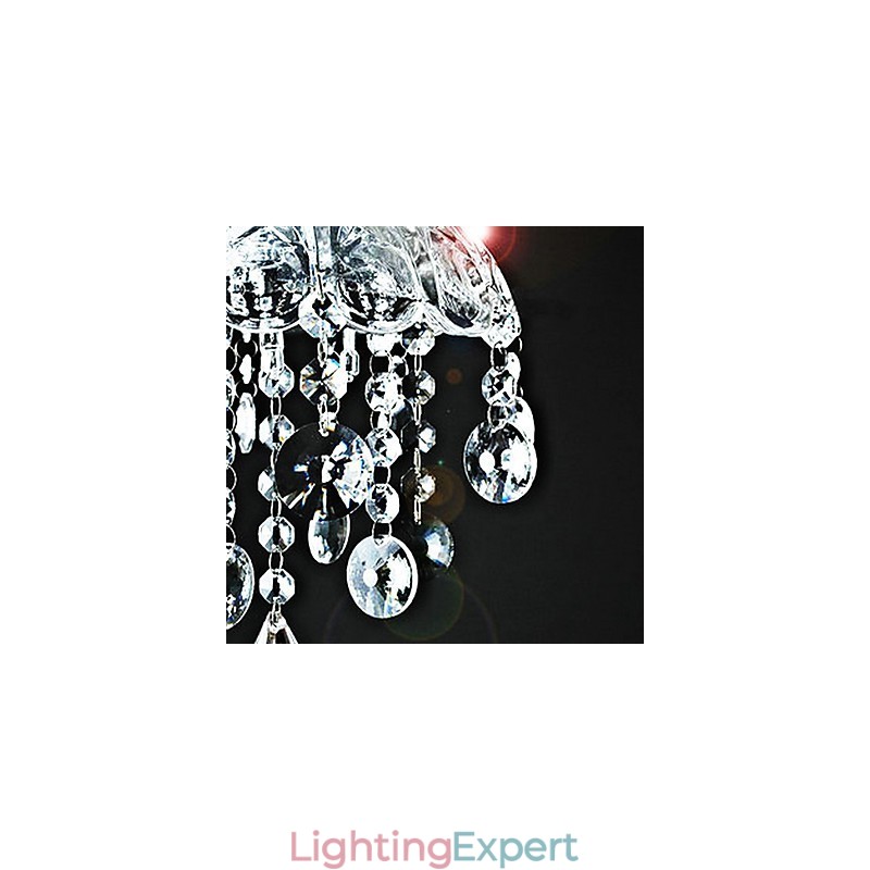 Crystal Semi Flush Mount with 3 Lights