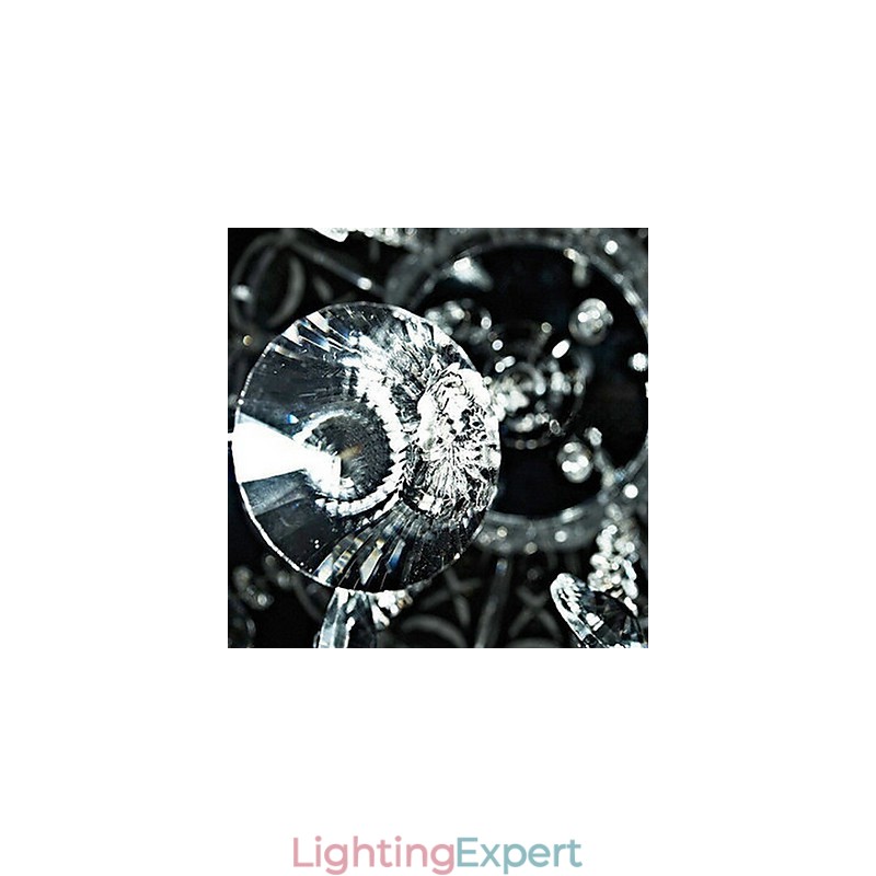 Crystal Semi Flush Mount with 3 Lights