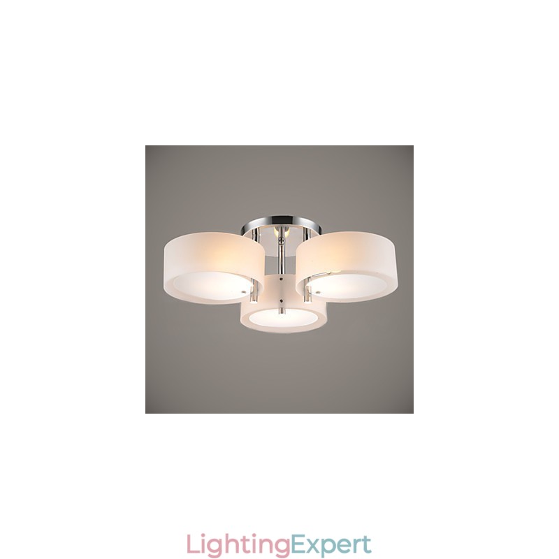 Flush Mount Modern Contemporary 3 Lights Ceiling Light Metal