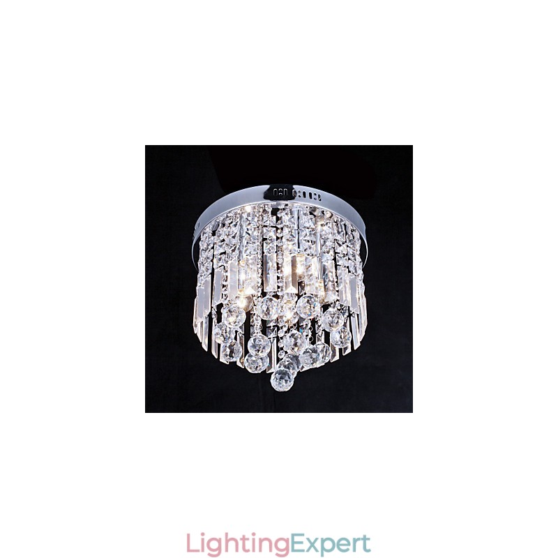 Flush Mount Crystal Modern Contemporary Metal