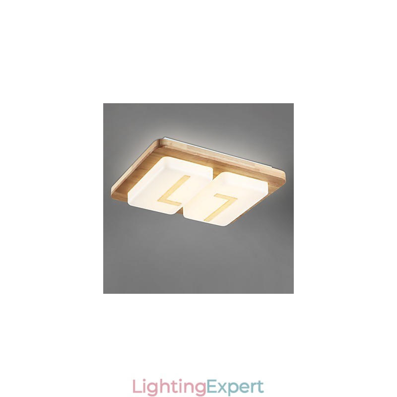 Flush Mount Mini Style Modern Contemporary Wood