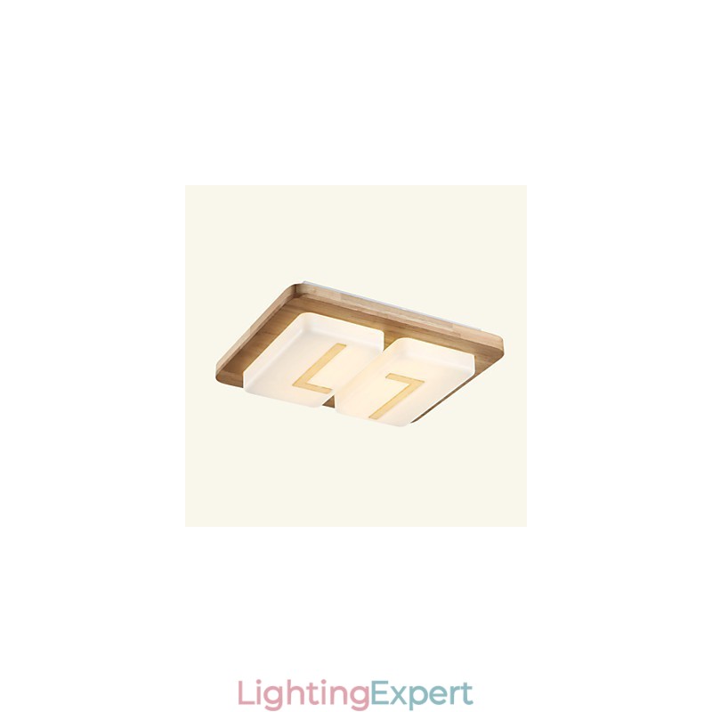 Flush Mount Mini Style Modern Contemporary Wood