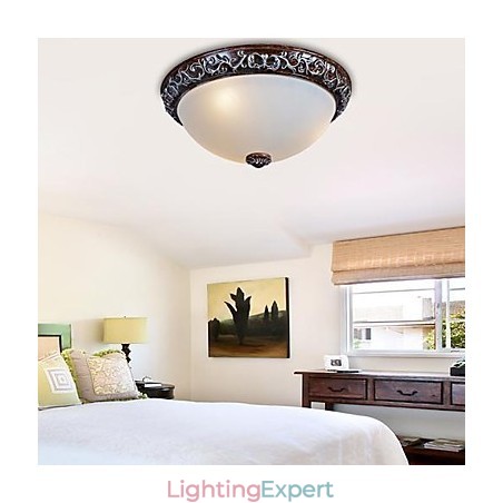 Flush Mount Light Glass Resin Silver Carving European Classic Flush Mount Light Glass Resin Silver Carving European Classic