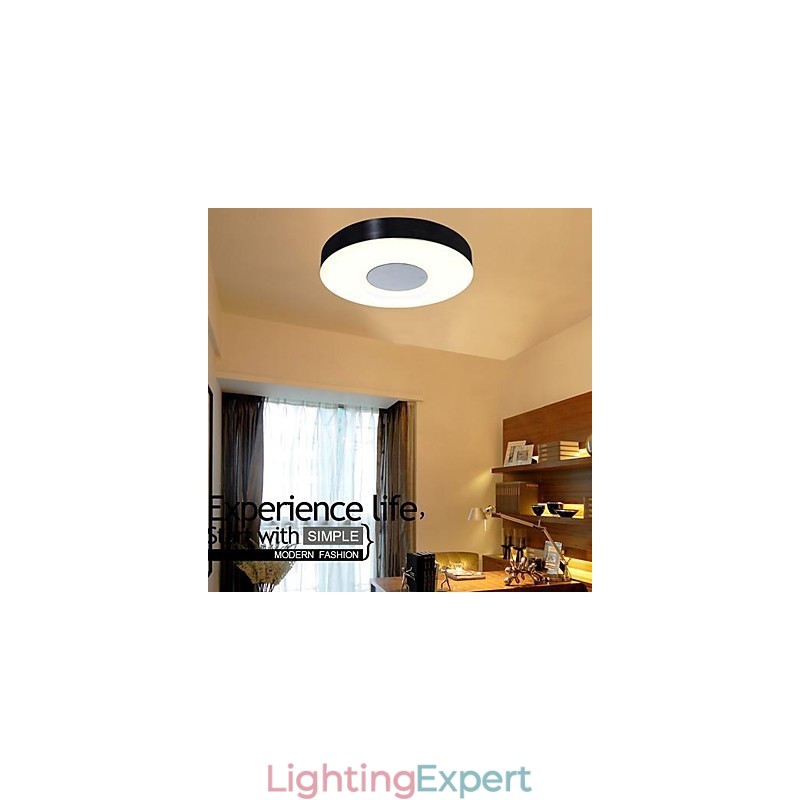 Modern Contemporary Brushed Metal Flush Mount