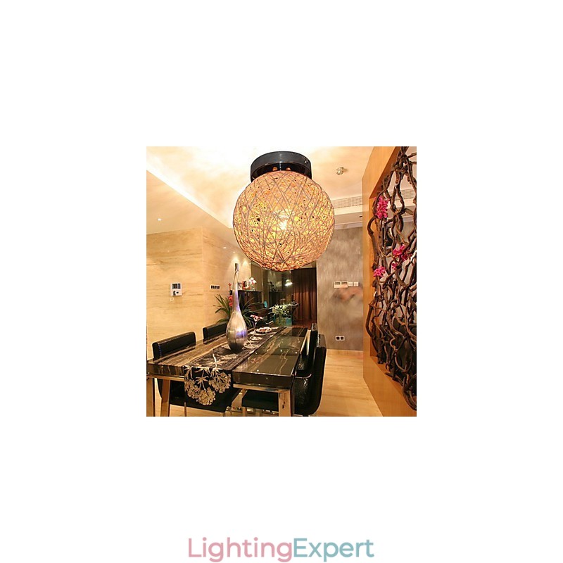 1 Light Ceiling Light in Ball Shaped Shade