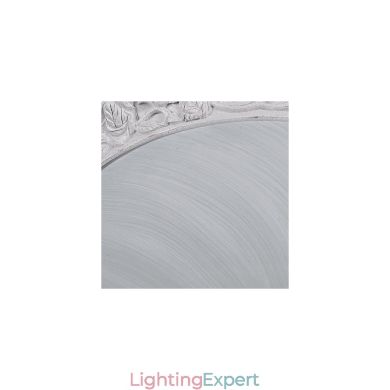 White Flush Mount Light Glass Resin Carving European Classic
