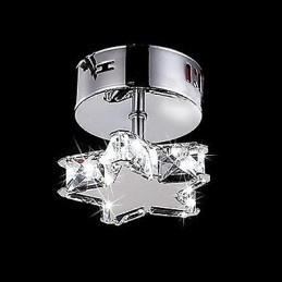 Modern Contemporary Crystal Metal Flush Mount