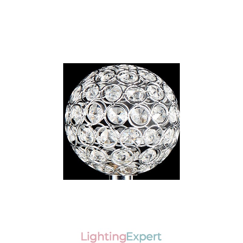 Modern Contemporary Crystal Chrome Metal Flush Mount