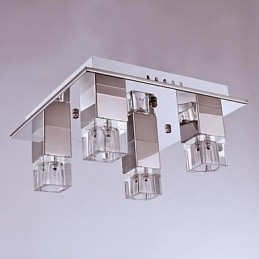 Ceiling Lamps 4 Light Crystal Artistic Stainless Steel Plating