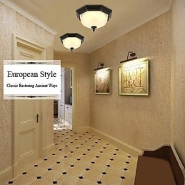 Traditional Classic Retro Mini Style Others Metal Flush Mount