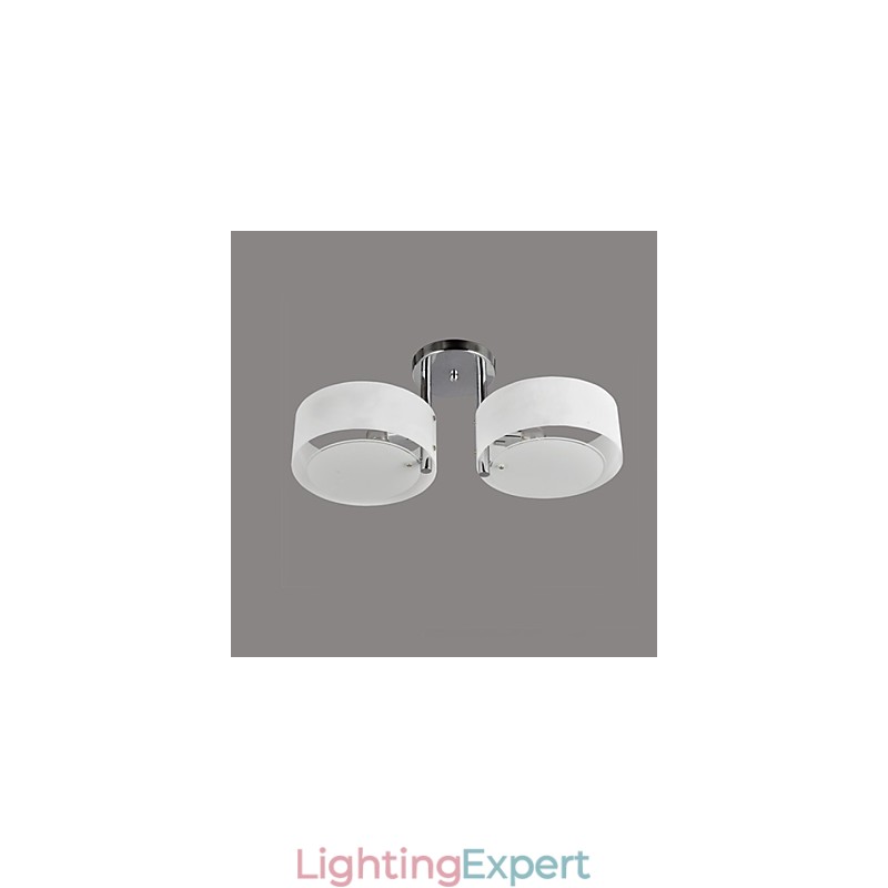 Flush Mount Modern Contemporary 2 Lights Ceiling Light Metal