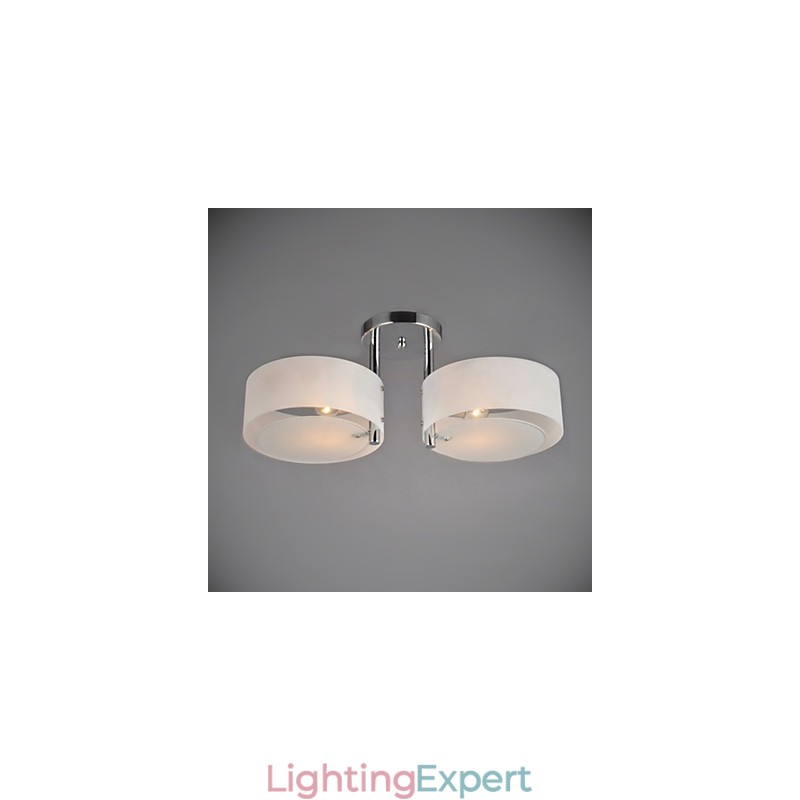 Flush Mount Modern Contemporary 2 Lights Ceiling Light Metal