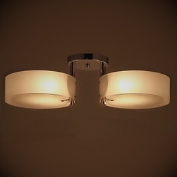 Flush Mount Modern Contemporary 2 Lights Ceiling Light Metal