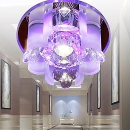 Modern Contemporary Crystal Metal Flush Mount