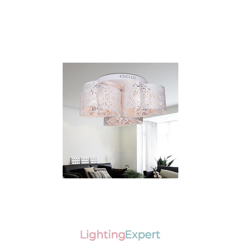 Wrought iron round light Warm wind 3 absorb dome light