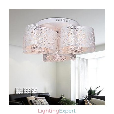 Wrought iron round light Warm wind 3 absorb dome light