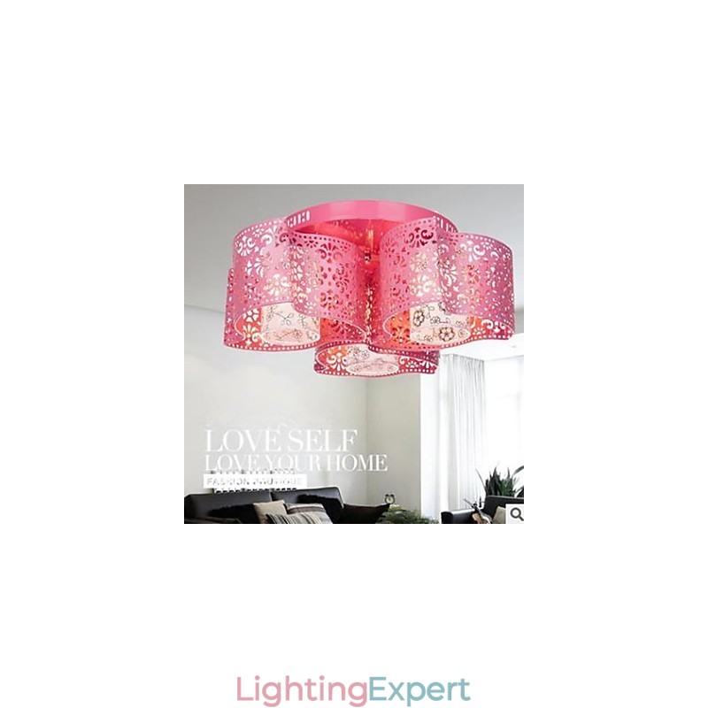 Wrought iron round light Warm wind 3 absorb dome light