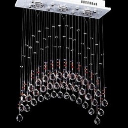 5 Lights Clear light Stainless steel K9 Crystal Chandelier