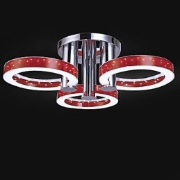Modern Contemporary Chrome Metal Flush Mount